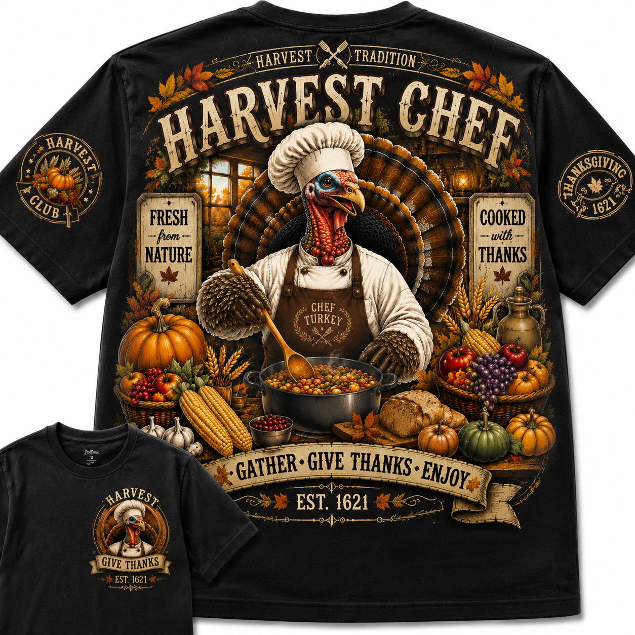 Turkey Chef Graphic Tee