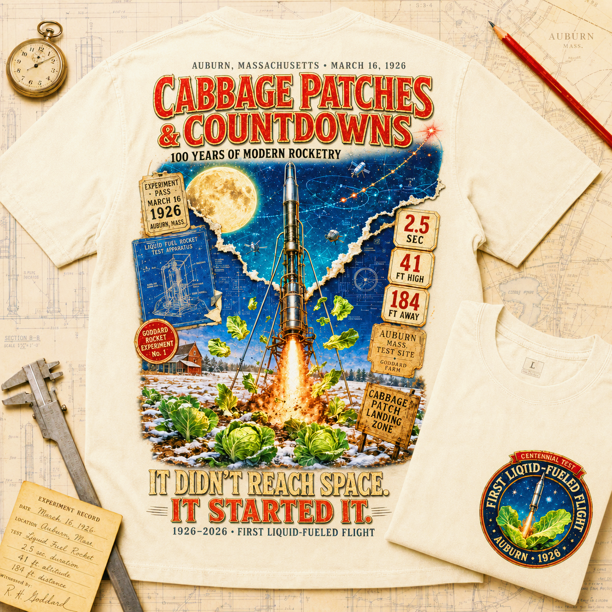Cabbage Patch Countdown 100th Anniversary Rocket T-Shirt