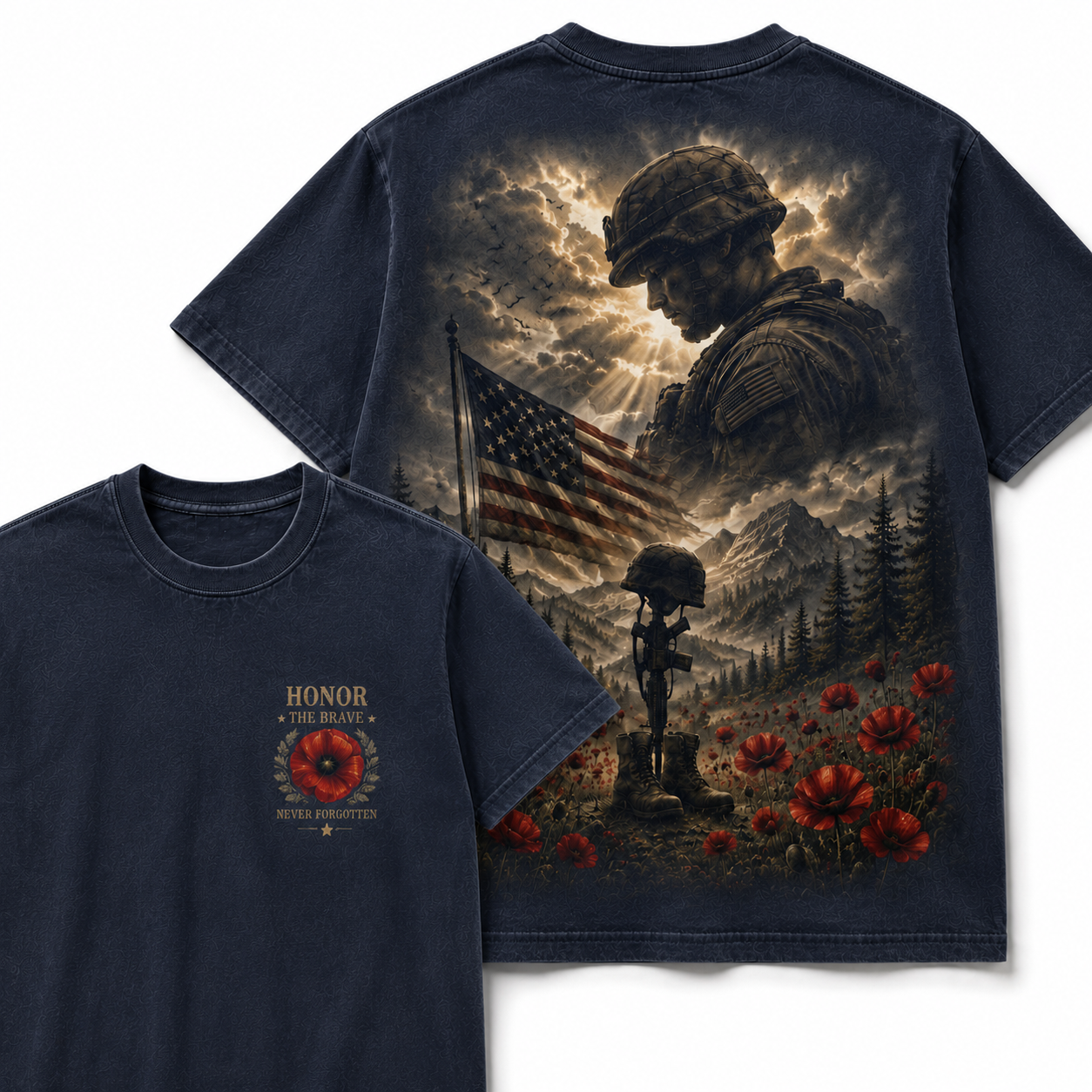Honor The Brave Poppy Tribute Tee