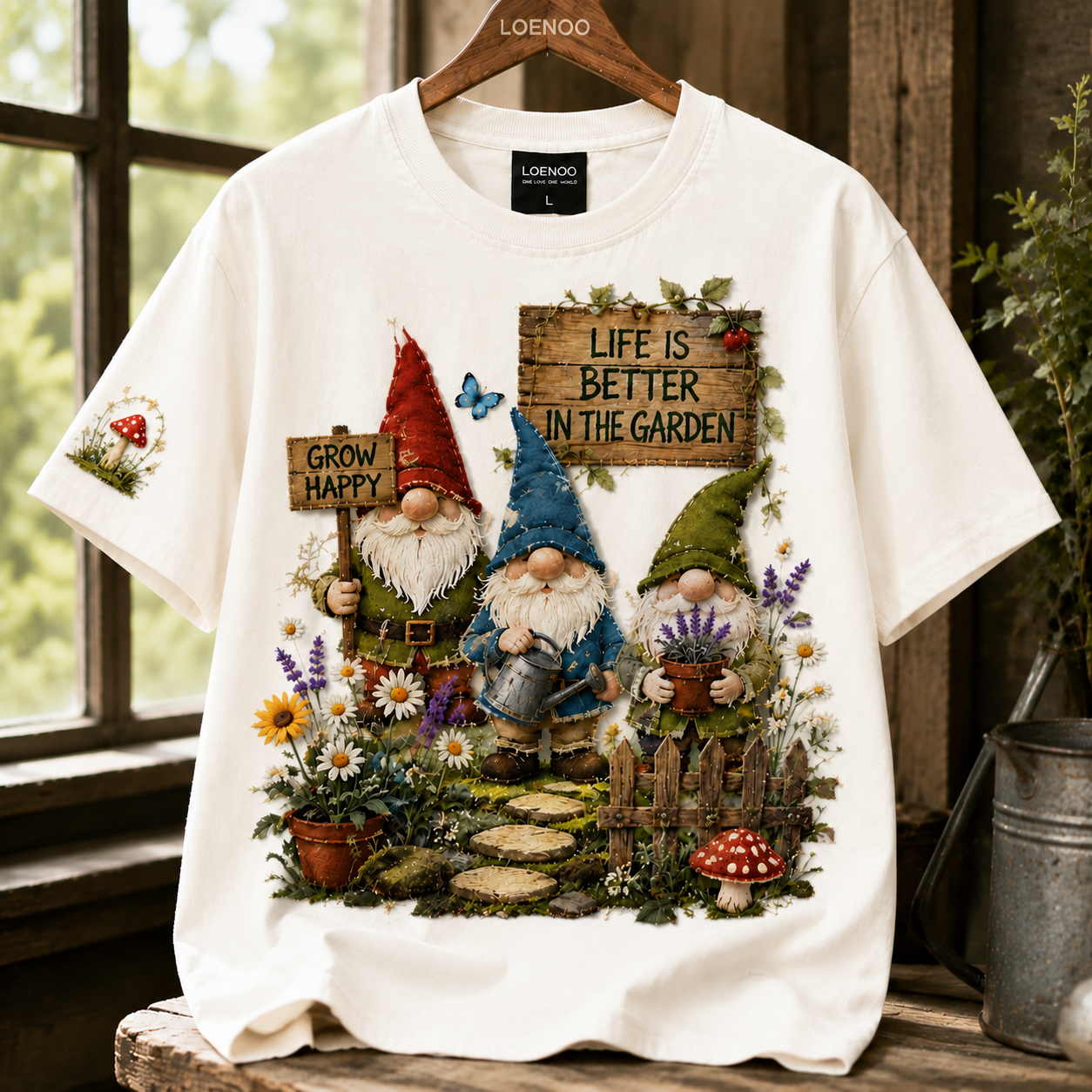 Garden Gnome Cottage Tee