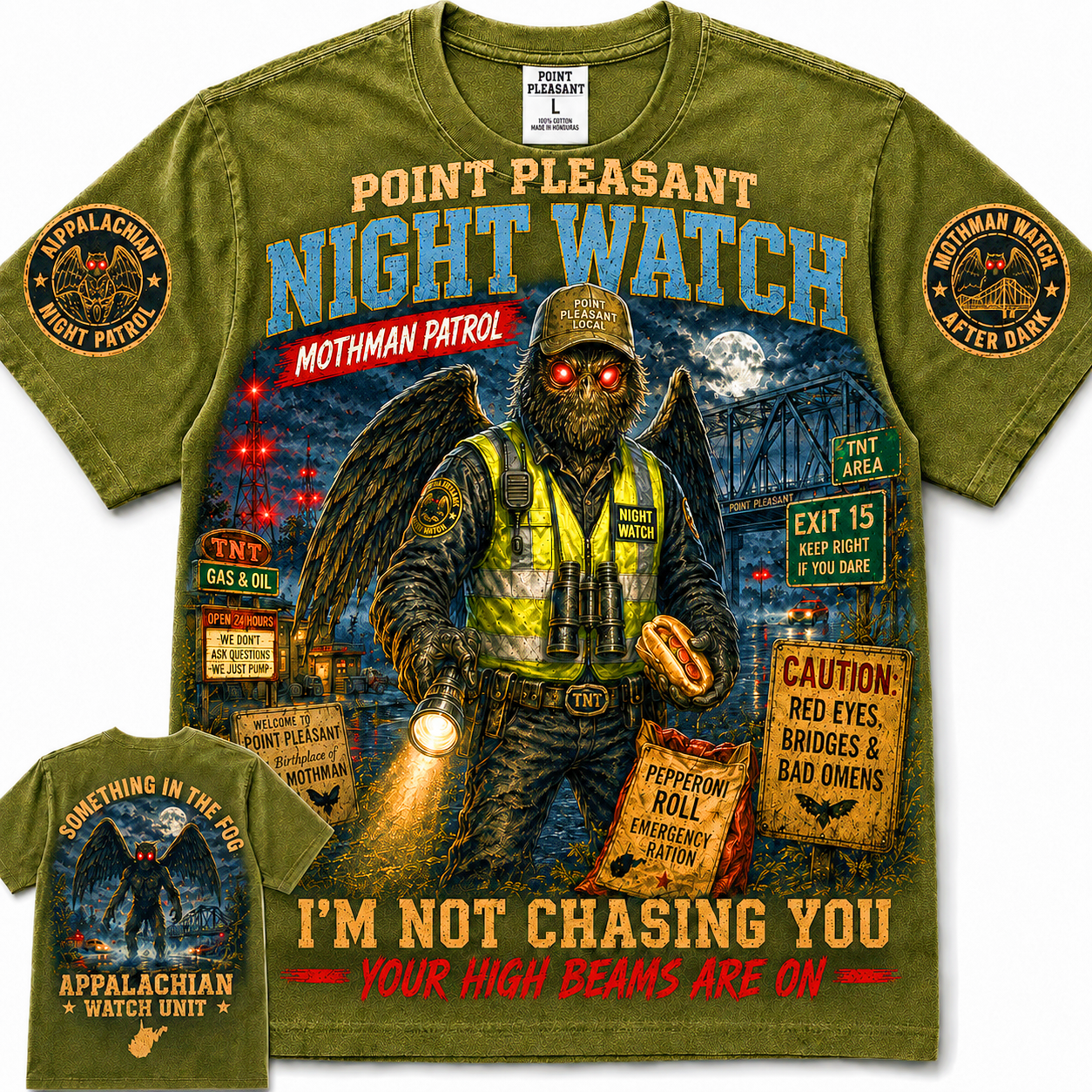 Point Pleasant Night Watch Mothman T-Shirt