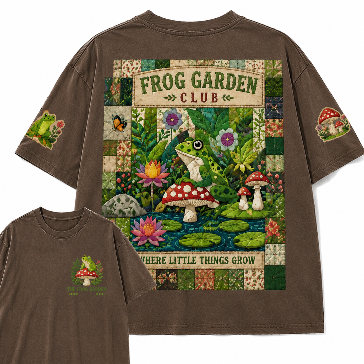 Frog Garden Club Patchwork Tee