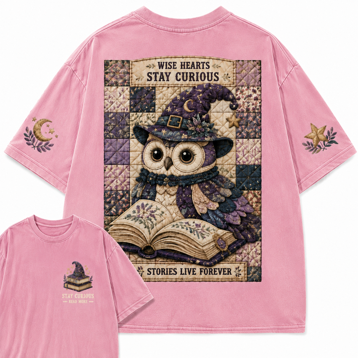 Wise Owl Storybook Patchwork Tee