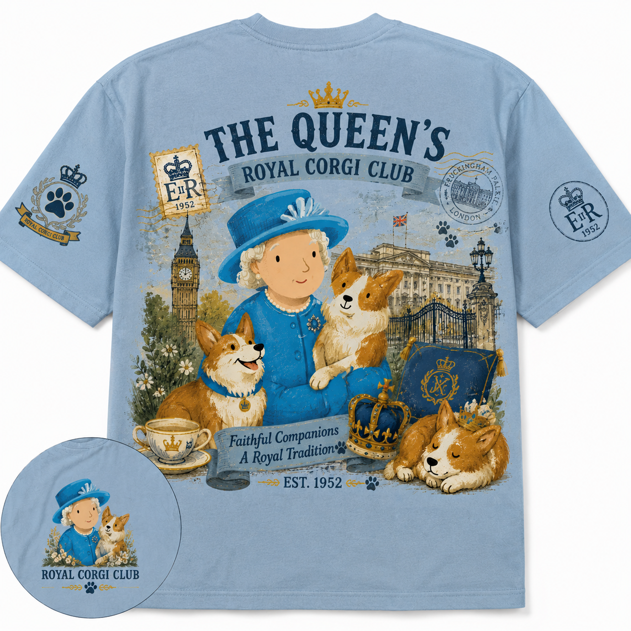 The Queen’s Royal Corgi Club Tee