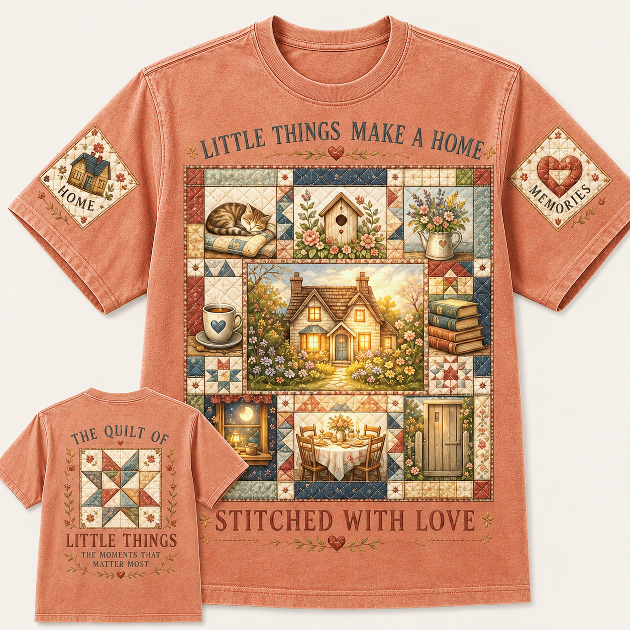 Little Things Make a Home Quilt T-Shirt