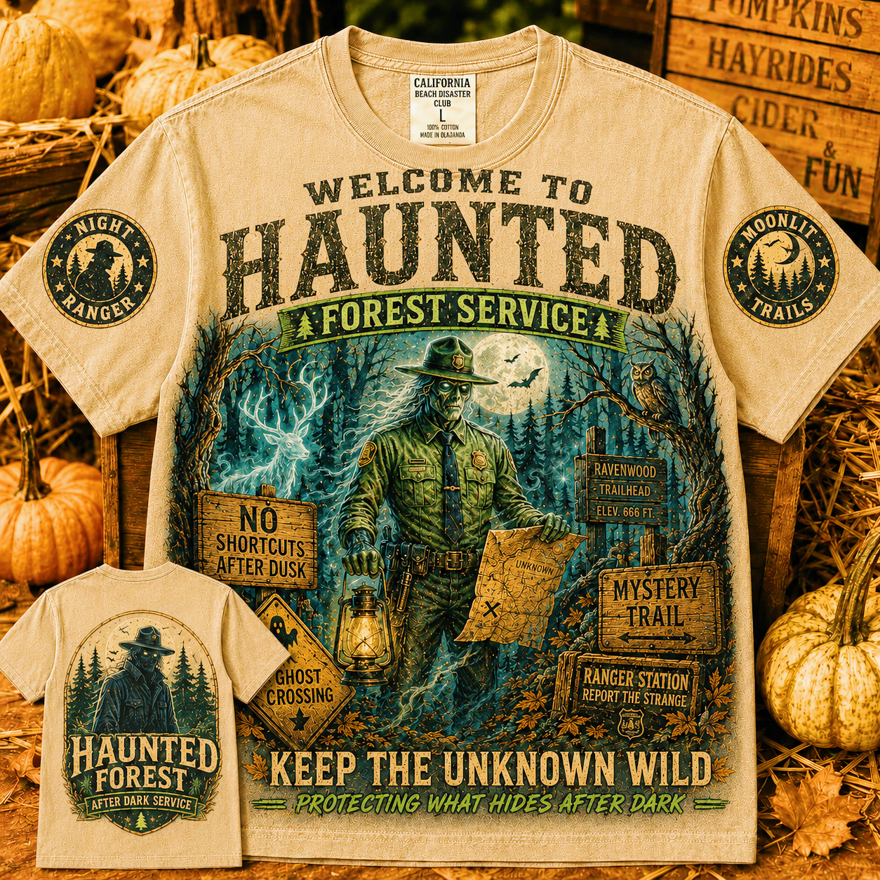 Haunted Forest Ranger Mystery Trail T-Shirt
