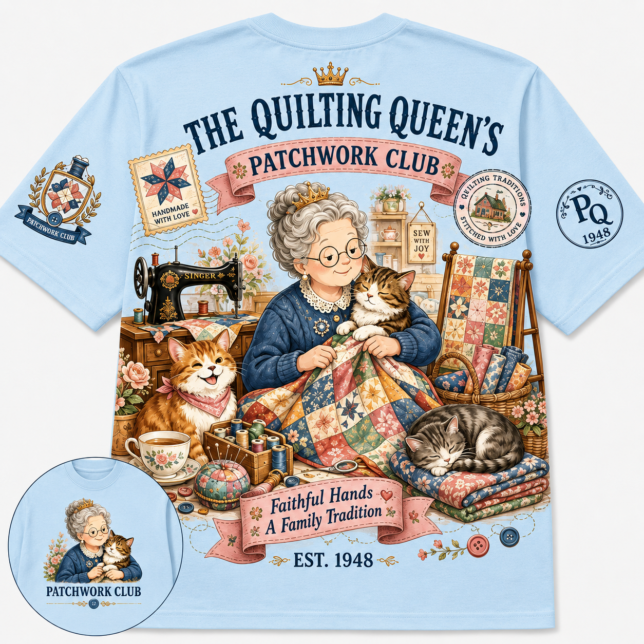 Quilting Queen’s Patchwork Club T-Shirt