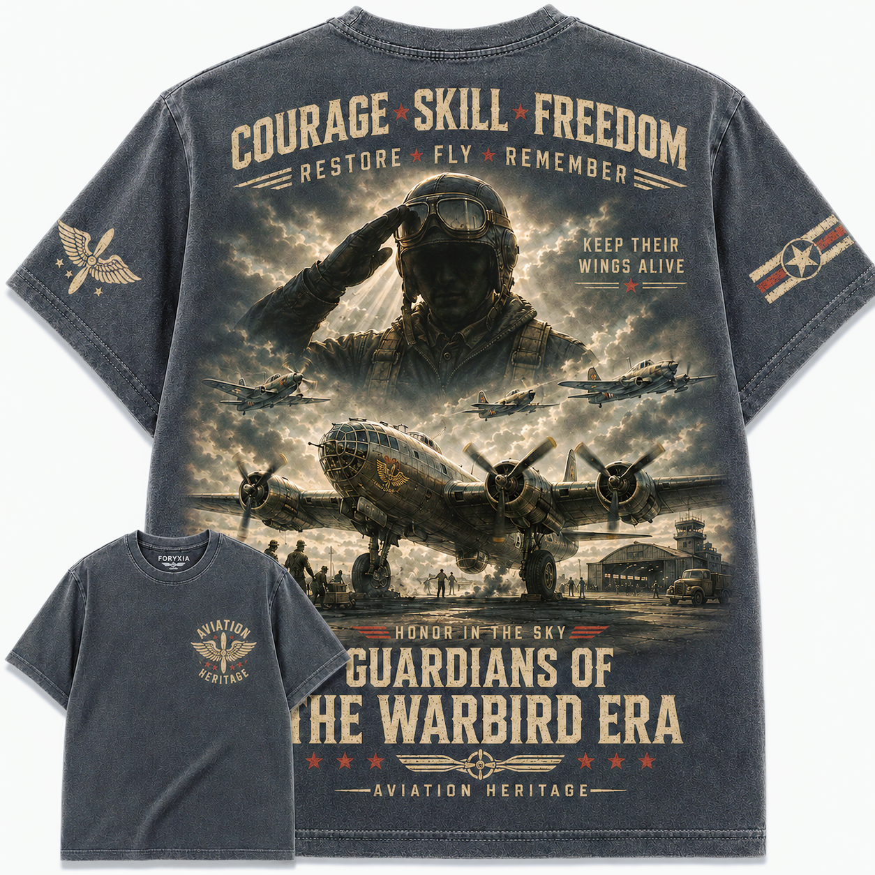 Guardians of the Warbird Era Aviation Heritage T-Shirt