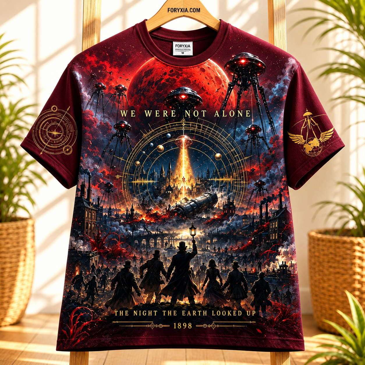 The Night Earth Looked Up 1898 Alien Invasion T-Shirt
