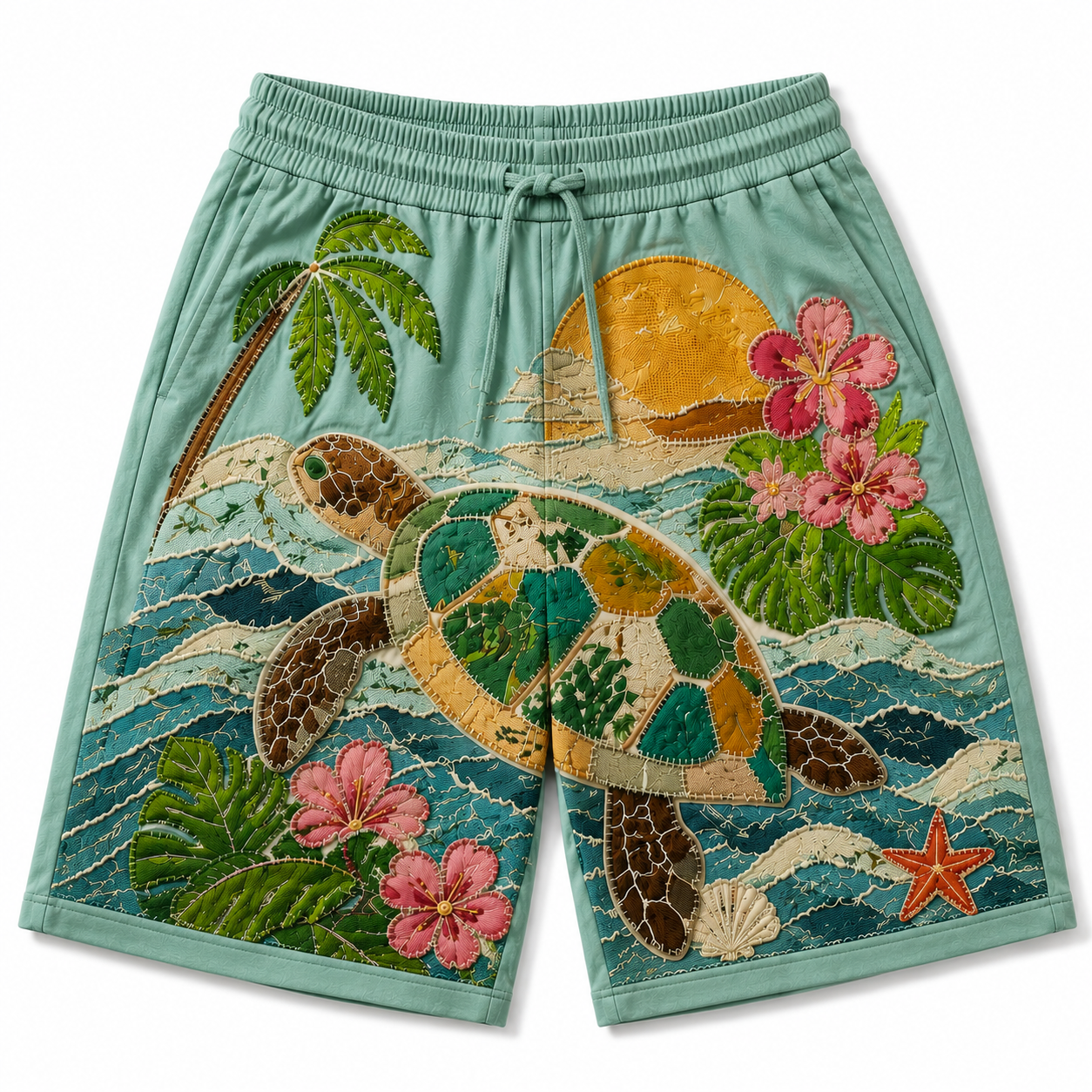 Tropical Turtle Paradise Shorts