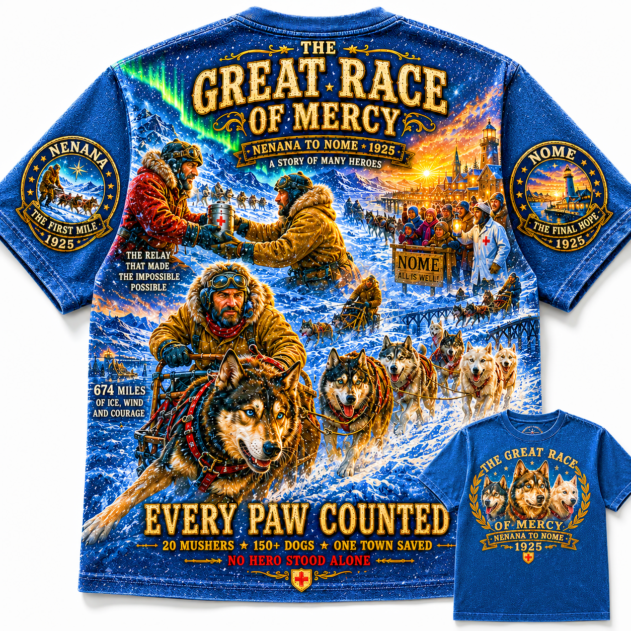 Great Race of Mercy 1925 Sled Dog Relay T-Shirt