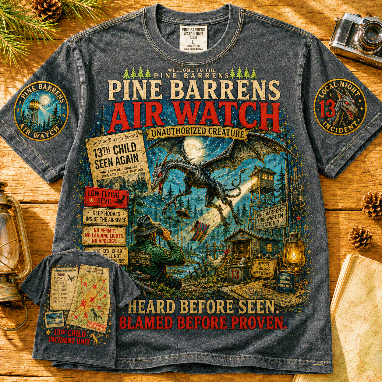 Pine Barrens Jersey Devil Air Watch T-Shirt