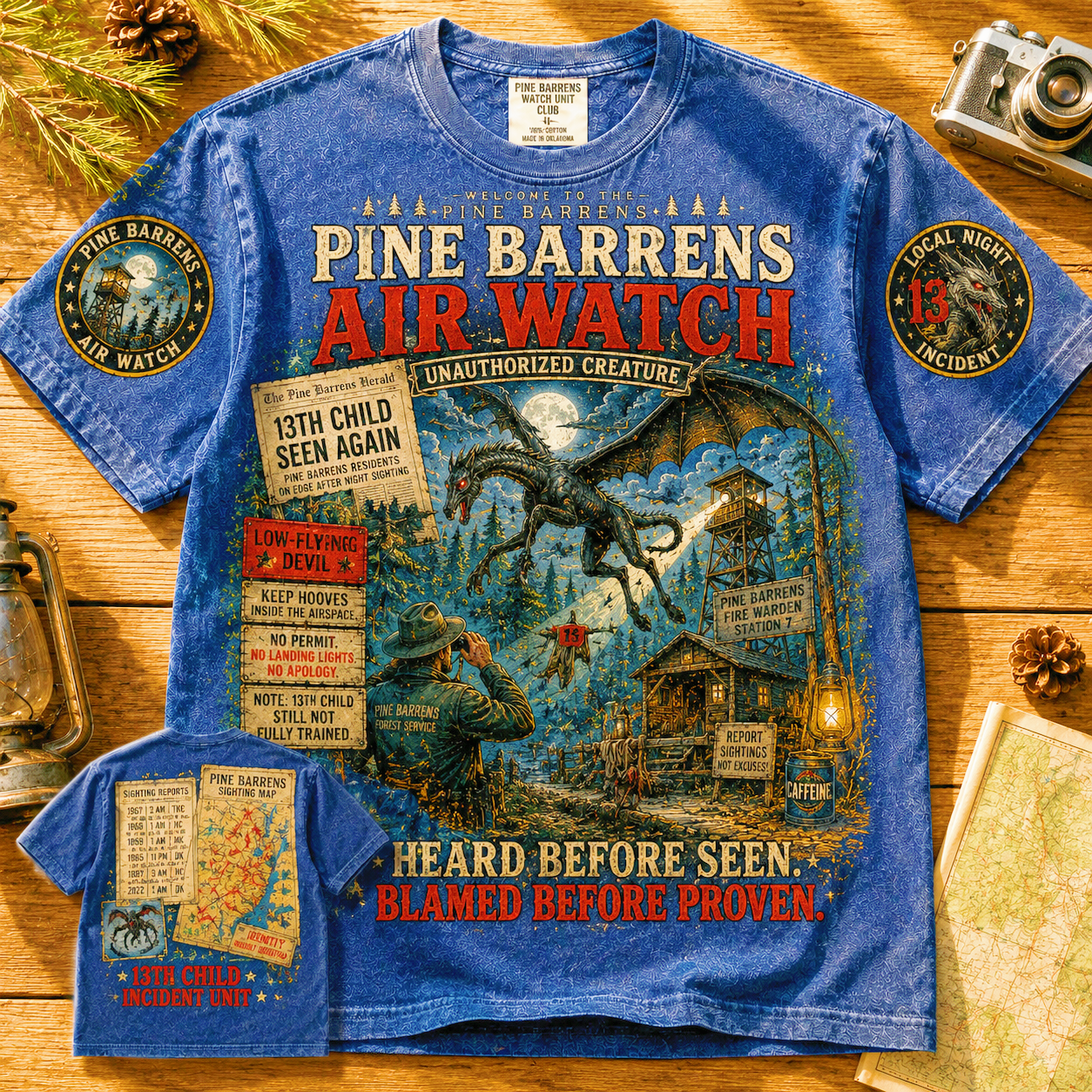 Pine Barrens Jersey Devil Air Watch T-Shirt
