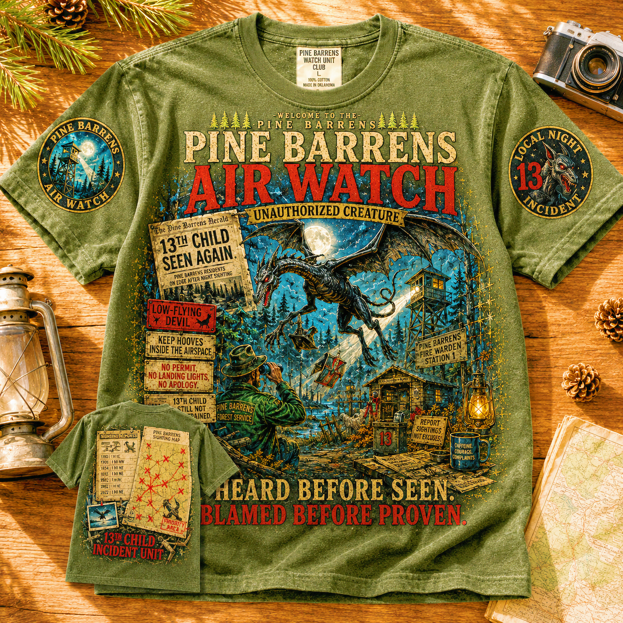 Pine Barrens Jersey Devil Air Watch T-Shirt