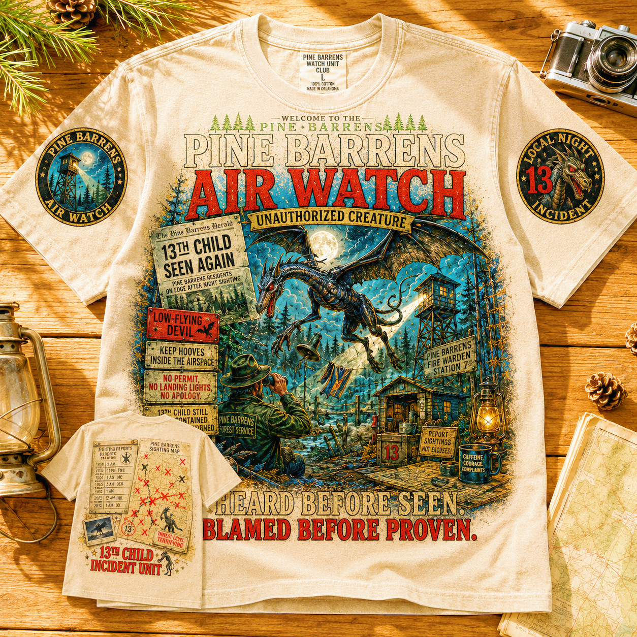 Pine Barrens Jersey Devil Air Watch T-Shirt