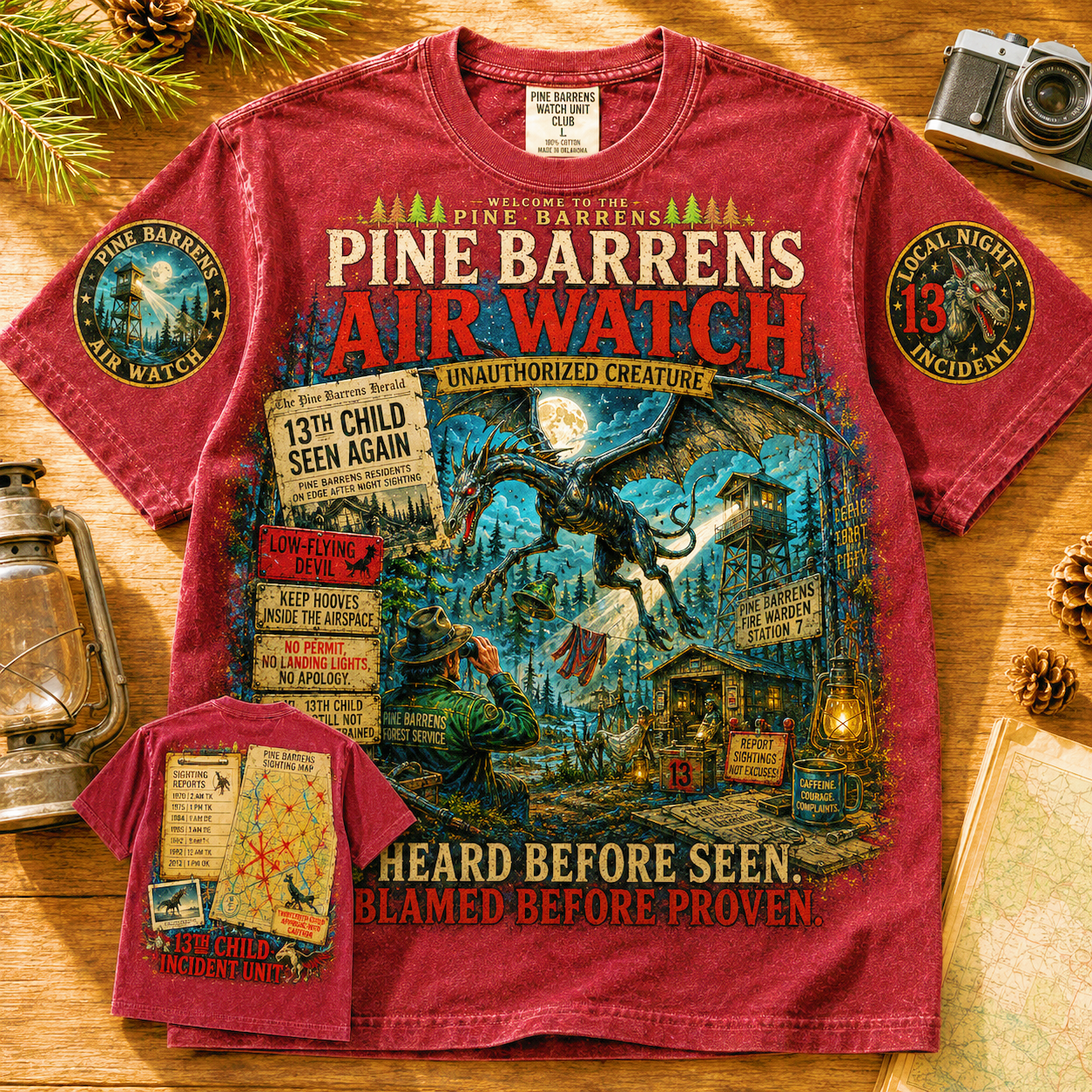 Pine Barrens Jersey Devil Air Watch T-Shirt