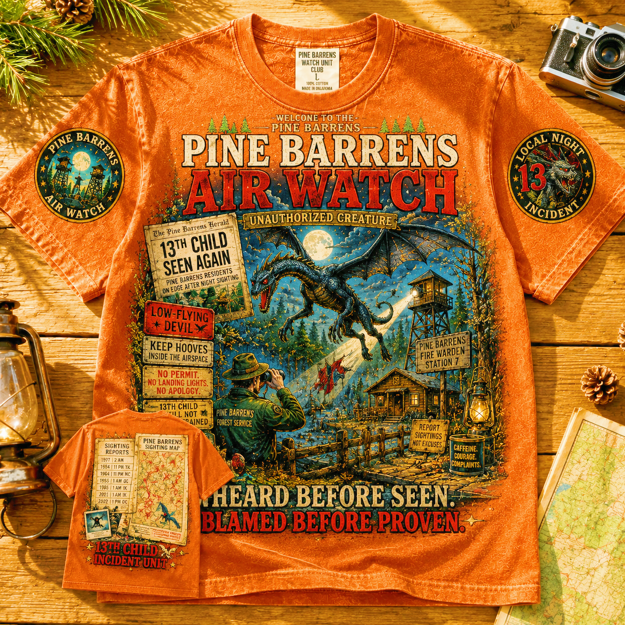 Pine Barrens Jersey Devil Air Watch T-Shirt