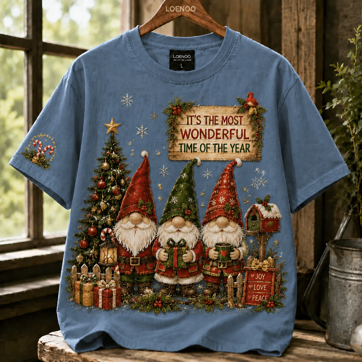 Cozy Christmas Gnome Holiday T-Shirt