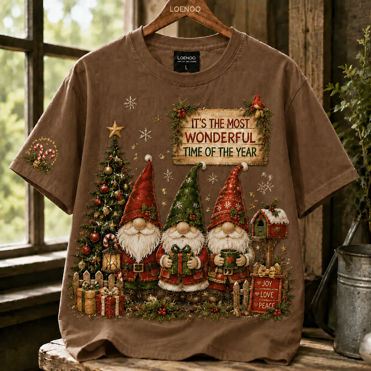 Cozy Christmas Gnome Holiday T-Shirt