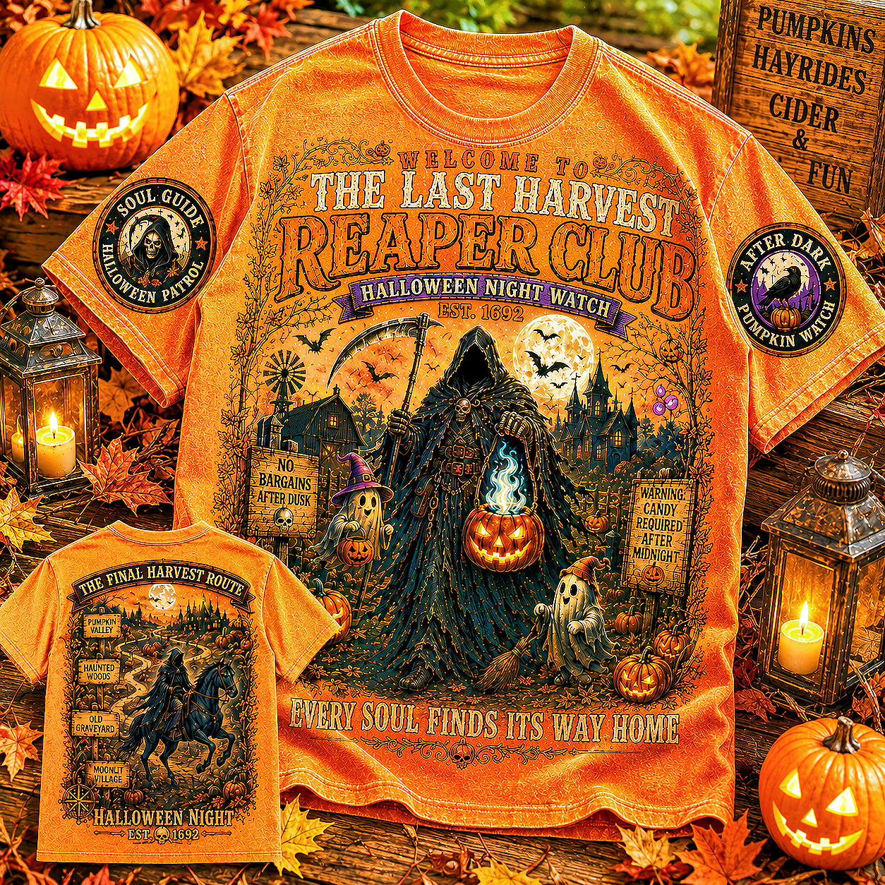 Last Harvest Reaper Club Halloween T-Shirt