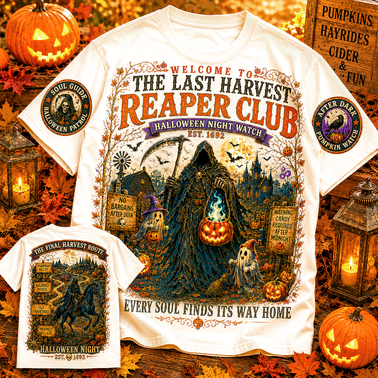 Last Harvest Reaper Club Halloween T-Shirt
