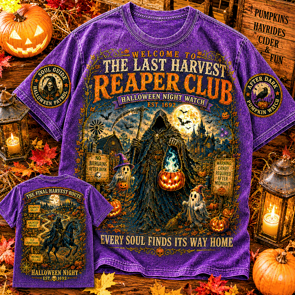Last Harvest Reaper Club Halloween T-Shirt