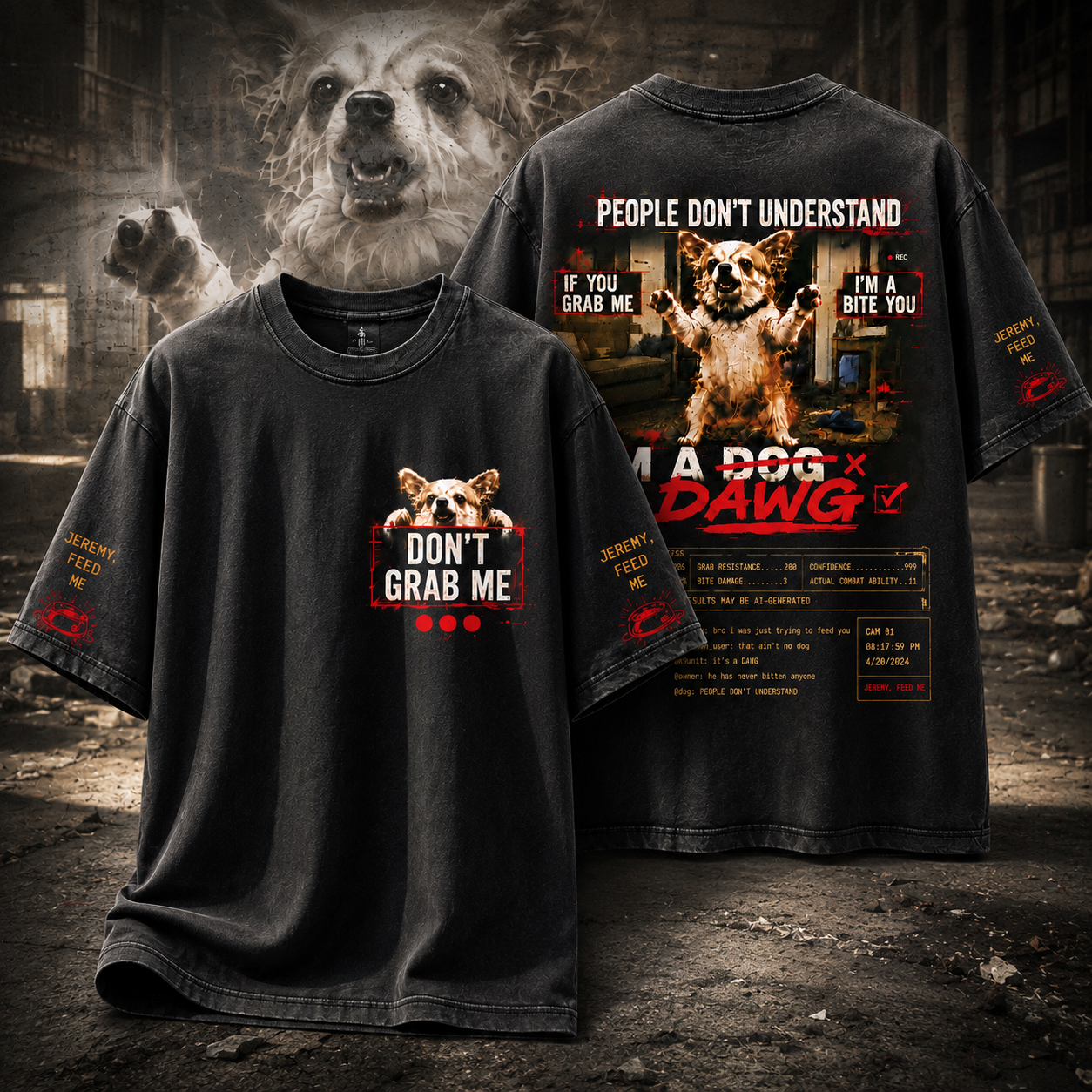 Don’t Grab Me Small Dog Warning T-Shirt
