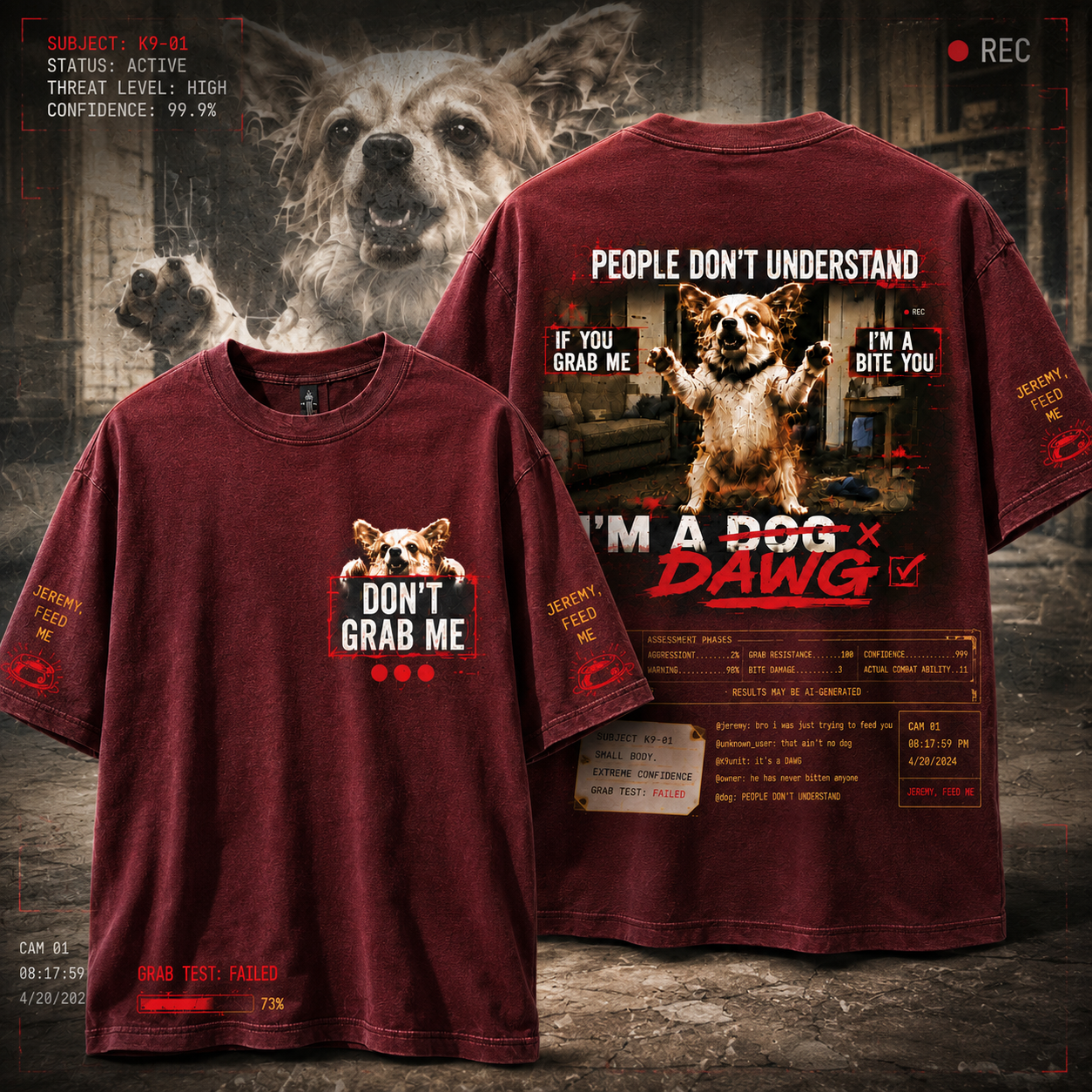 Don’t Grab Me Small Dog Warning T-Shirt