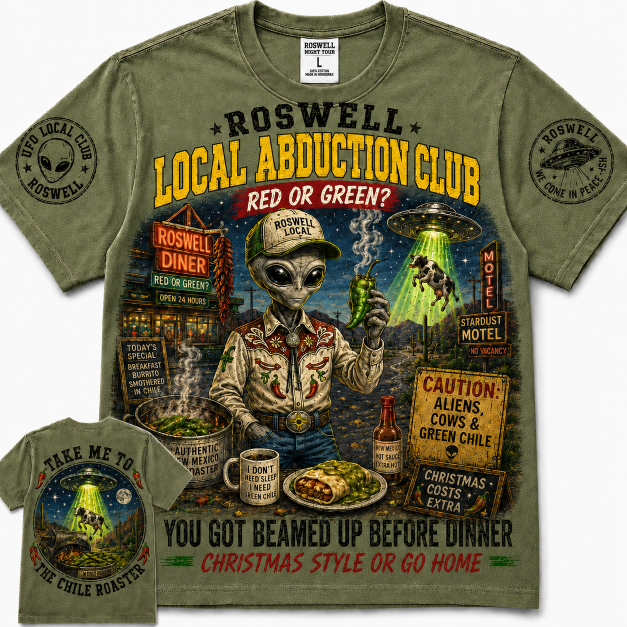 Roswell Local Abduction Club T-Shirt