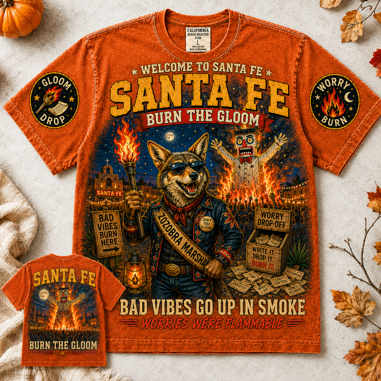 Santa Fe Burn The Gloom Dog T-Shirt