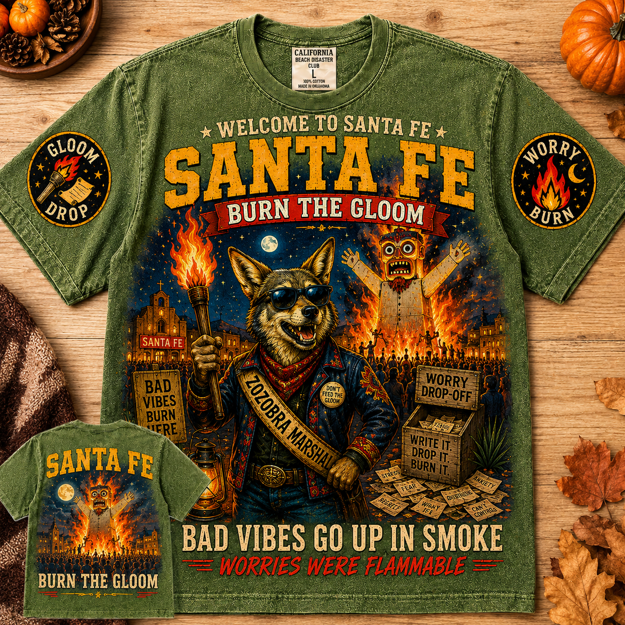 Santa Fe Burn The Gloom Dog T-Shirt
