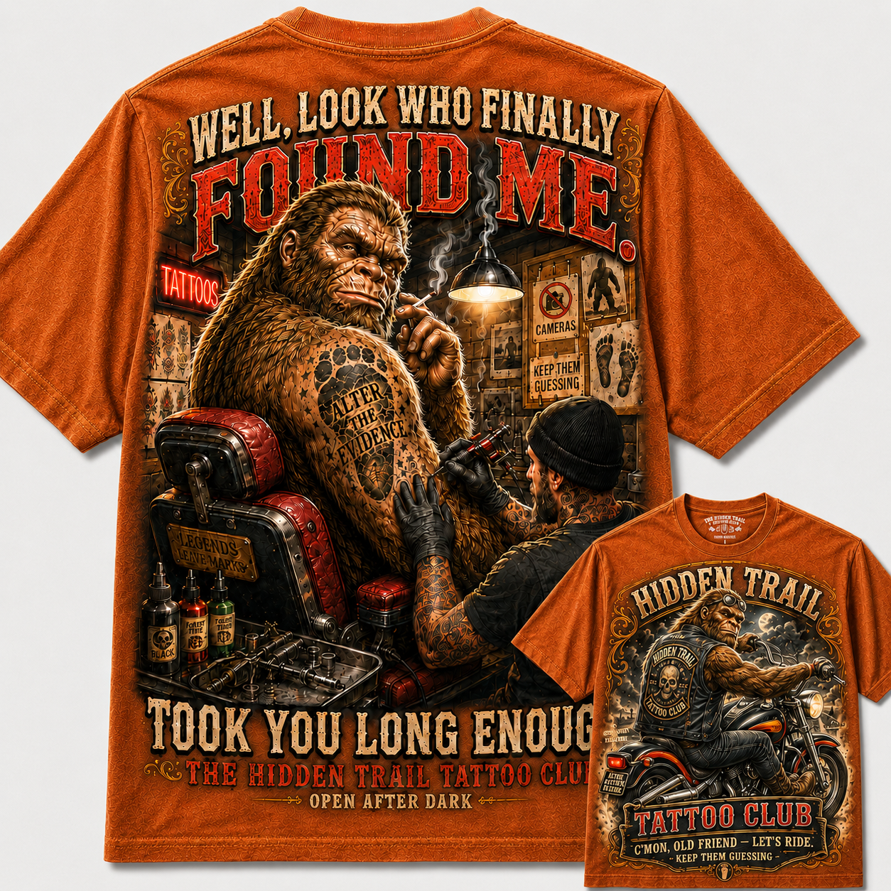 Finally Found Me Bigfoot Tattoo Club Tee