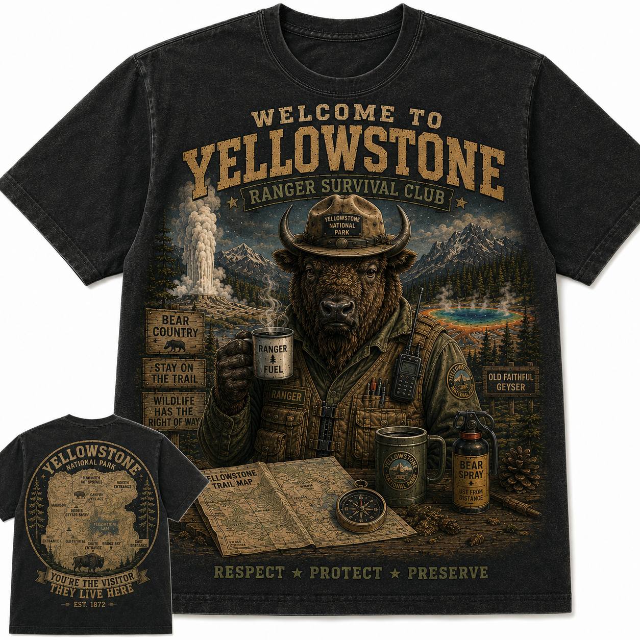 Yellowstone Ranger Survival Club T-Shirt