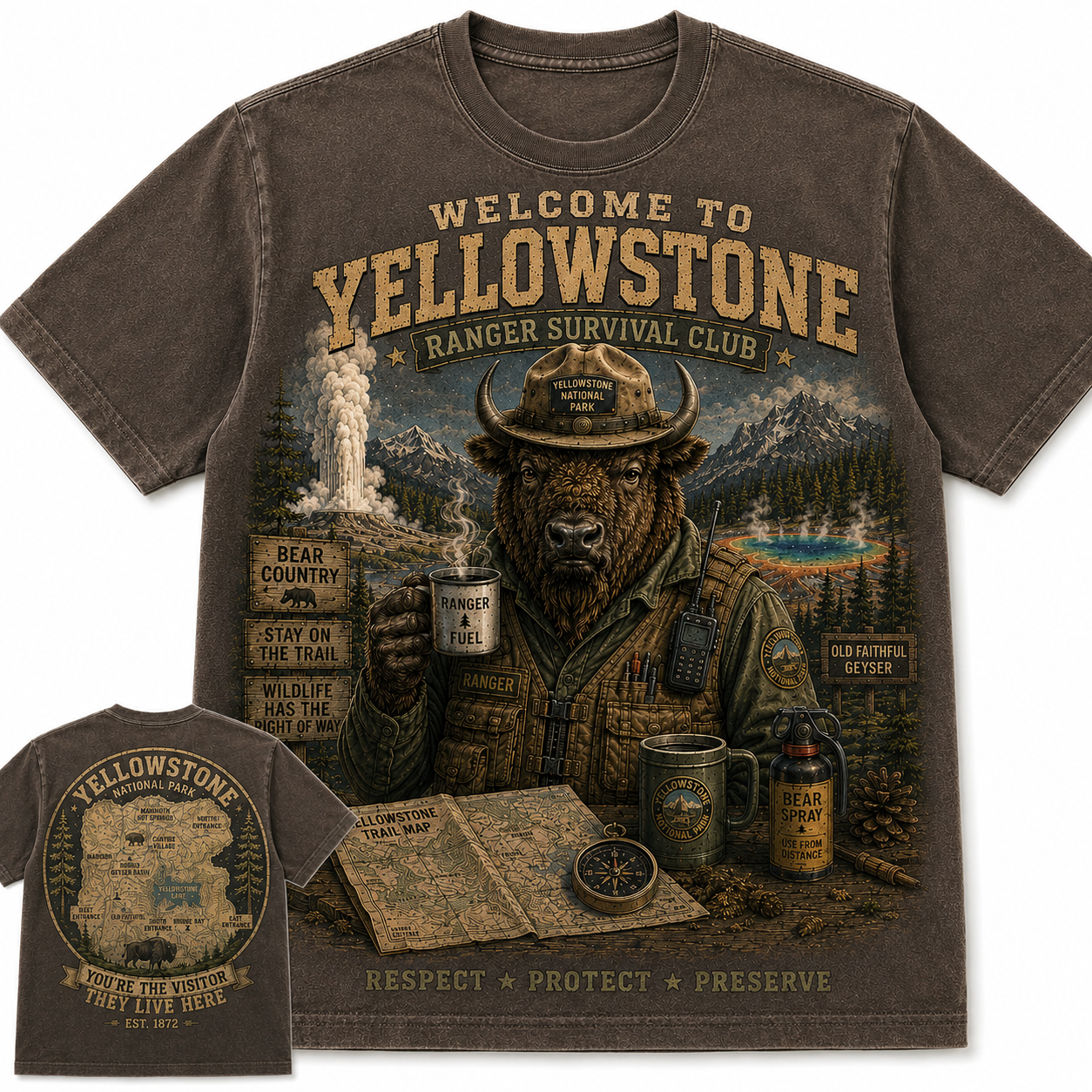 Yellowstone Ranger Survival Club T-Shirt