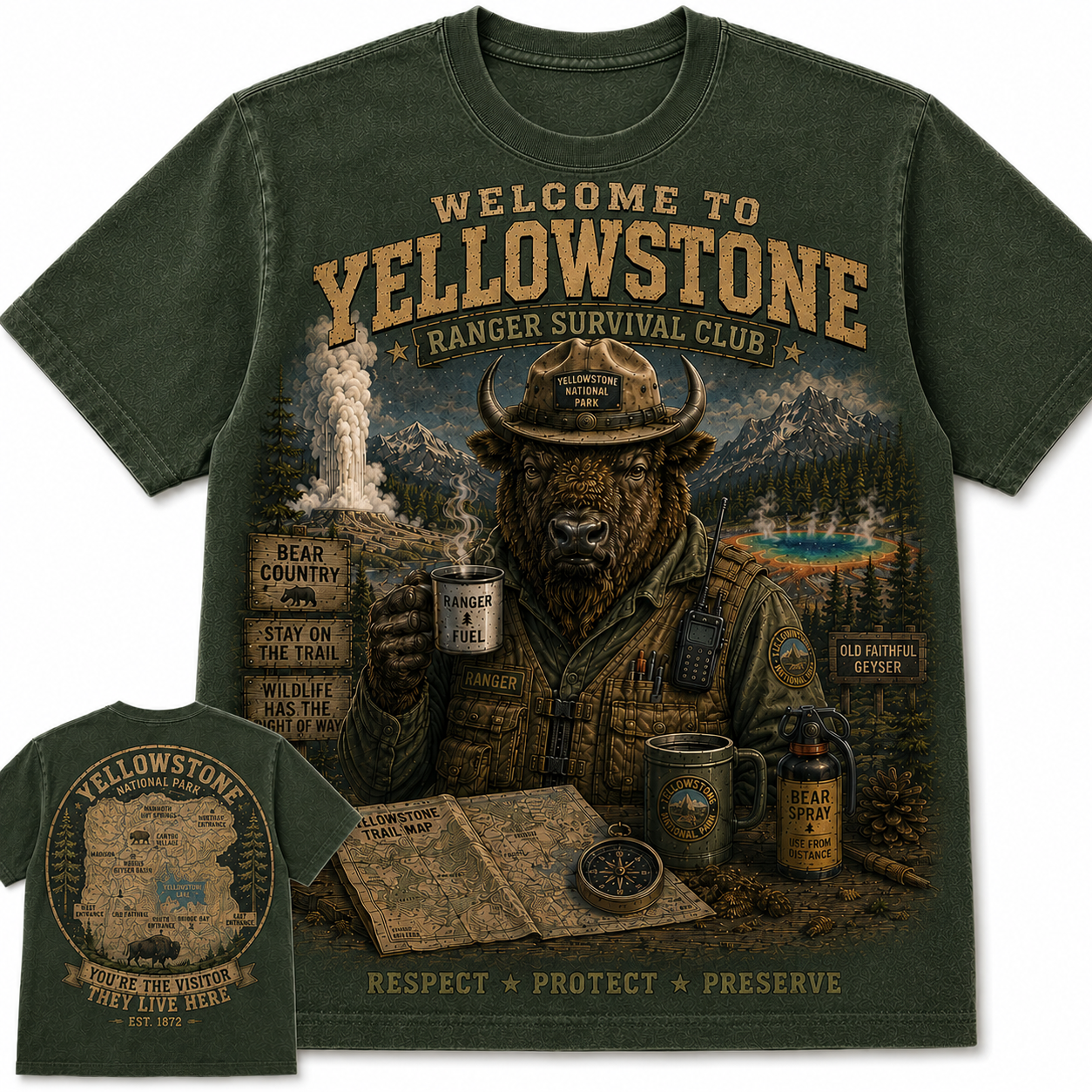 Yellowstone Ranger Survival Club T-Shirt