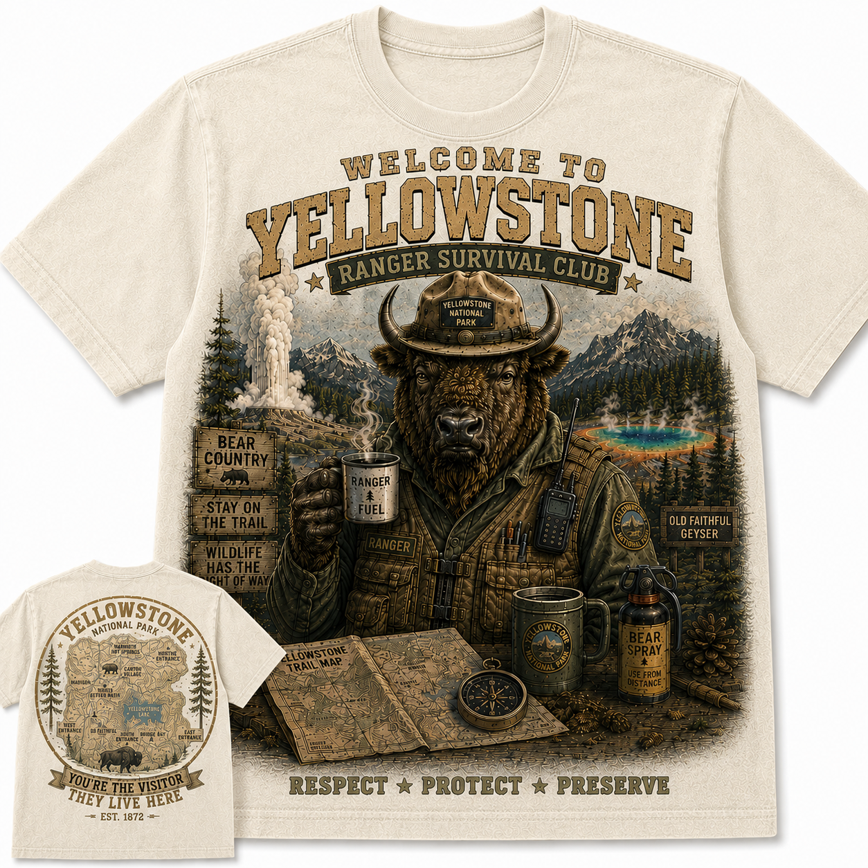 Yellowstone Ranger Survival Club T-Shirt