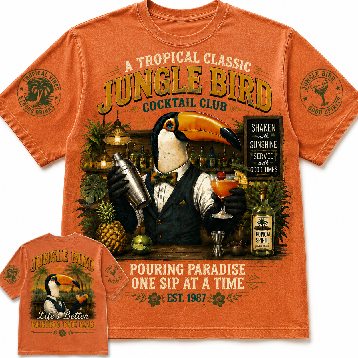 Jungle Bird Cocktail Club Vintage Graphic Tee