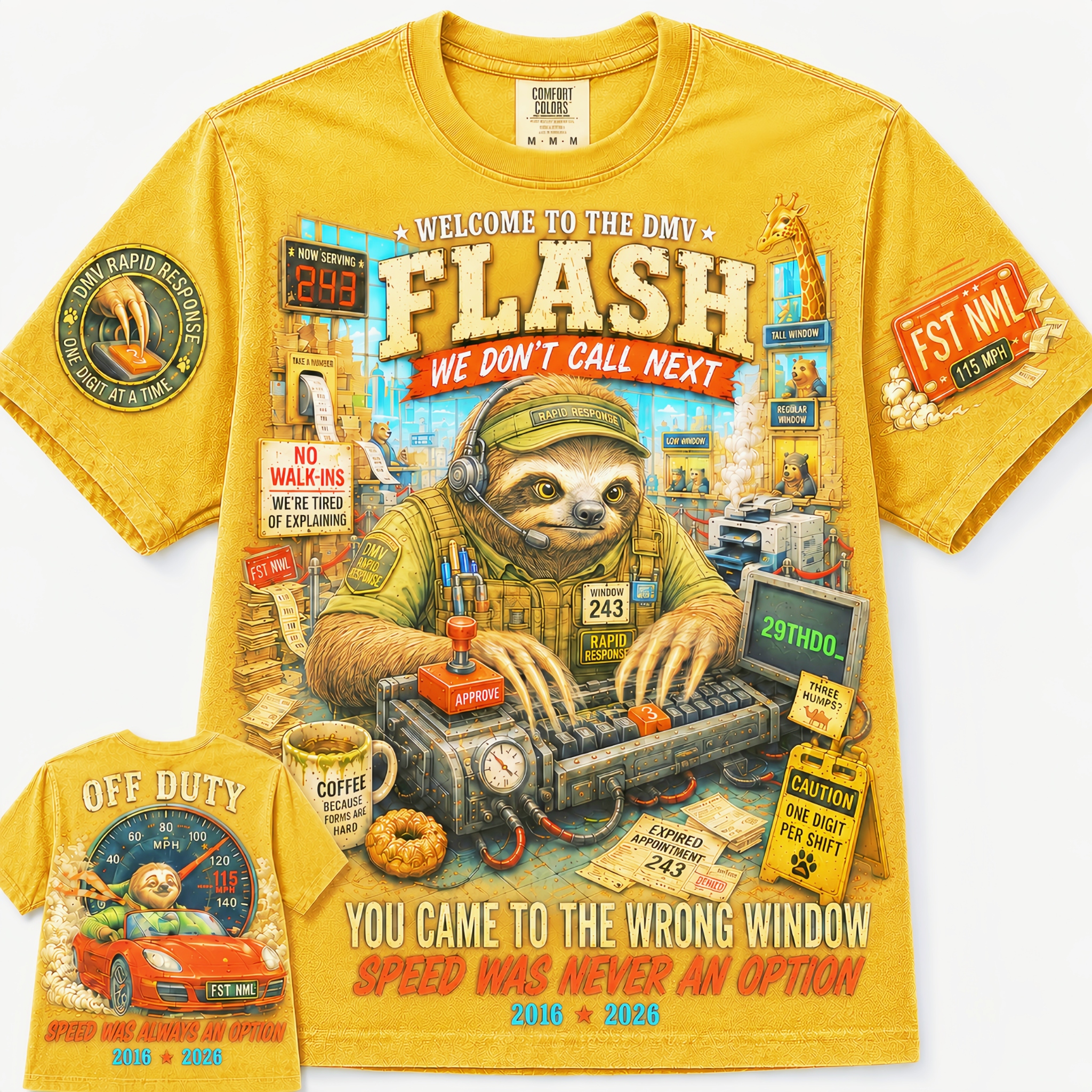 DMV Flash Wrong Window Raccoon T-Shirt
