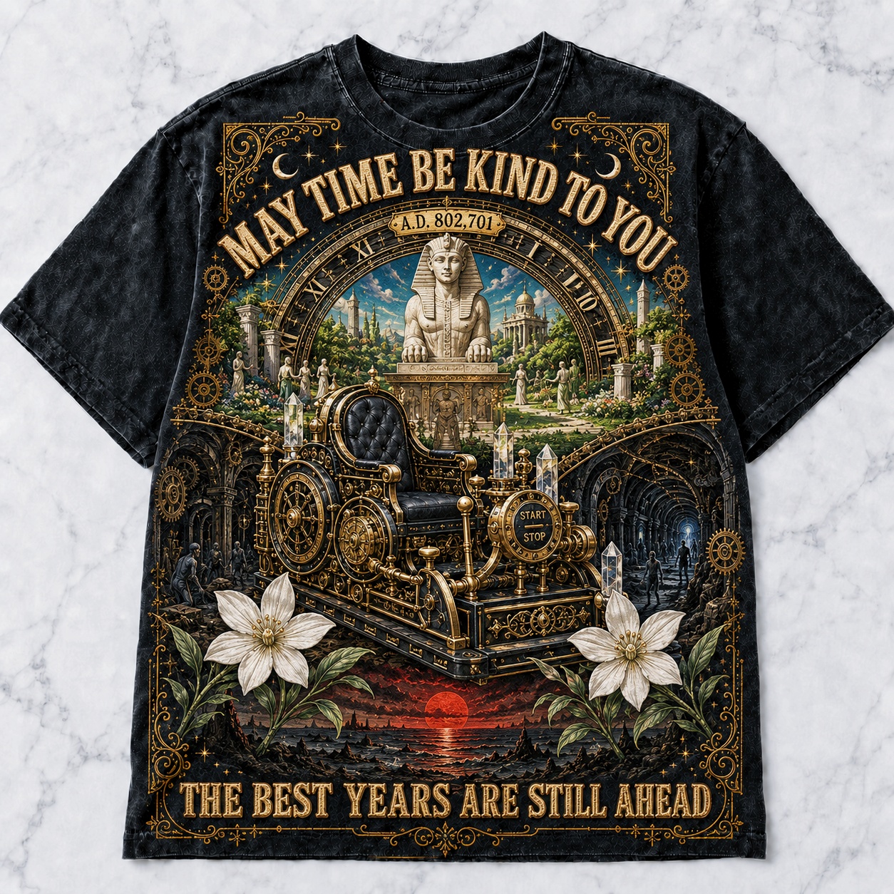 Time Be Kind Vintage Time Machine Tee