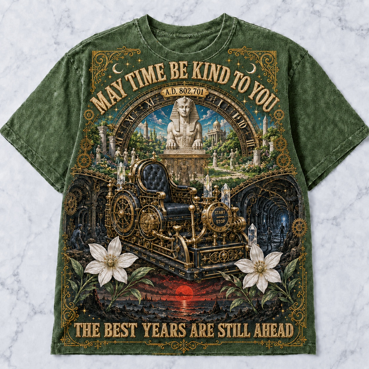 Time Be Kind Vintage Time Machine Tee