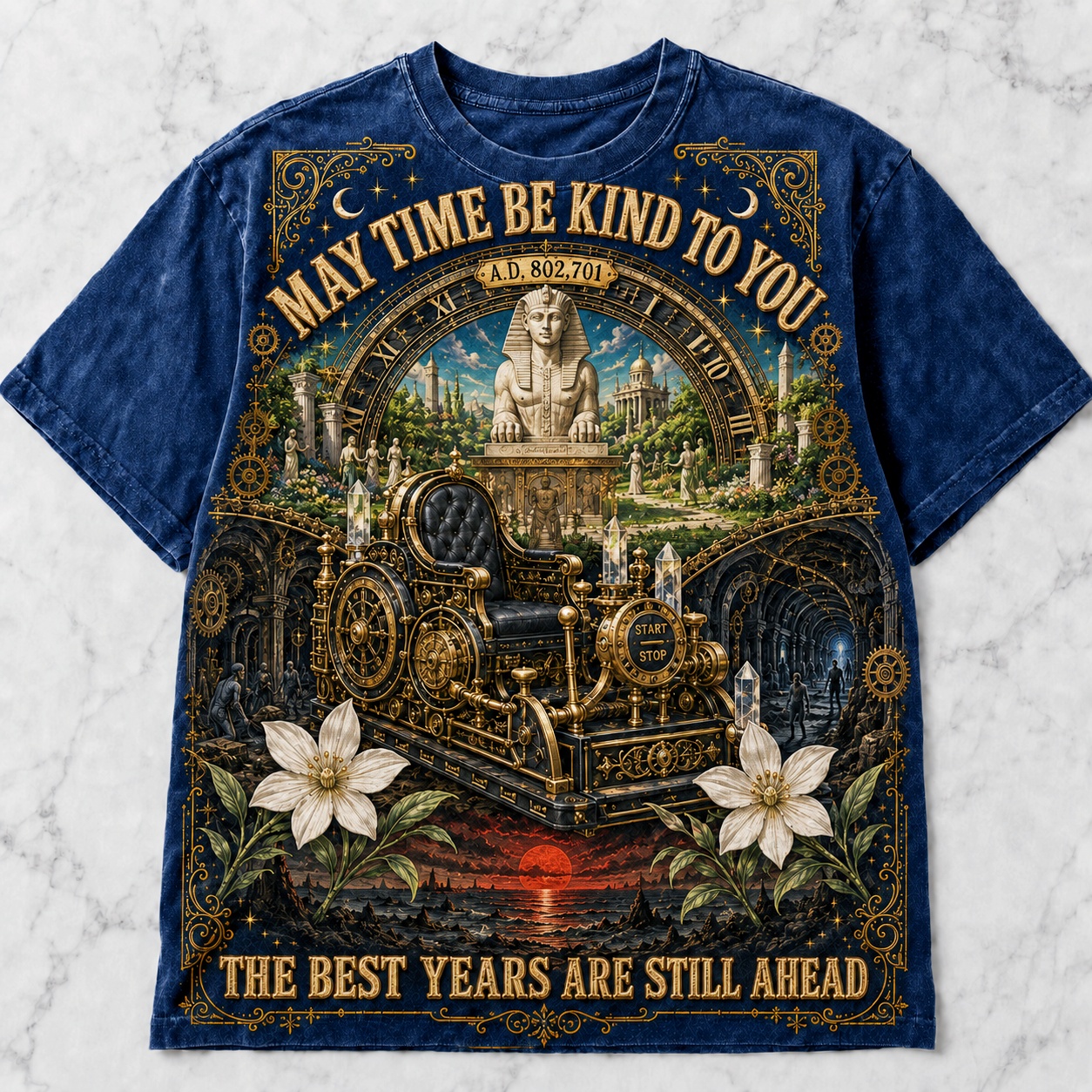 Time Be Kind Vintage Time Machine Tee