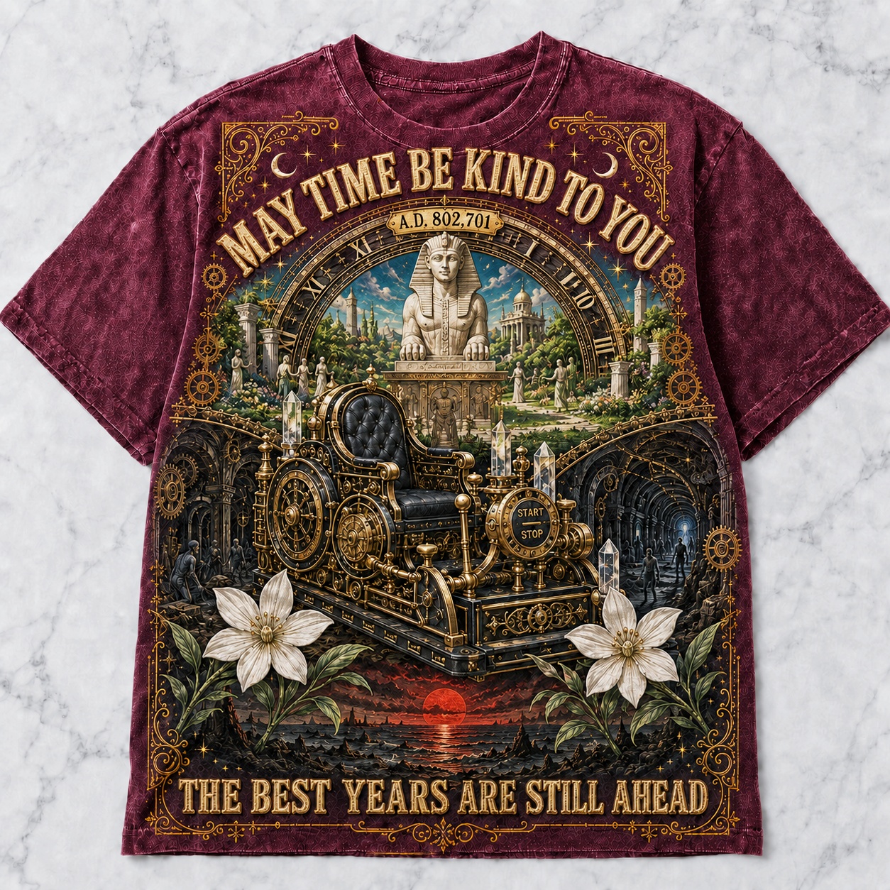Time Be Kind Vintage Time Machine Tee