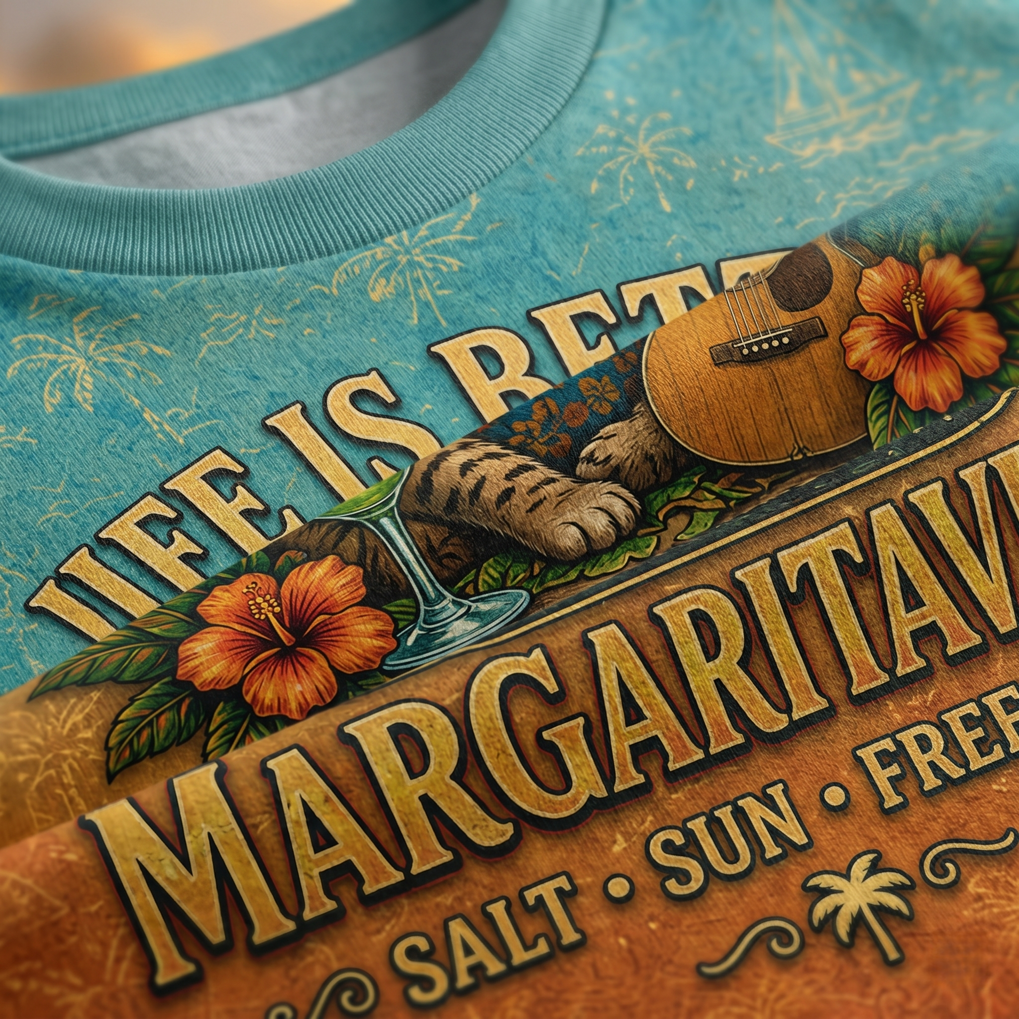Margaritaville Beach Cat T-Shirt