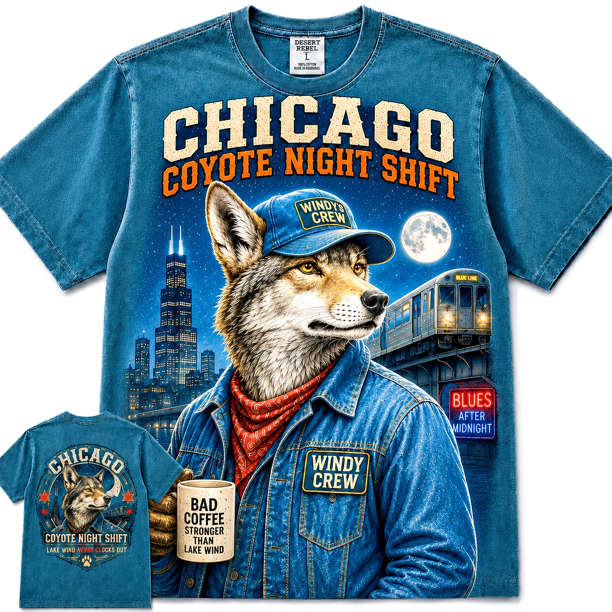 Chicago Coyote Night Shift Tee