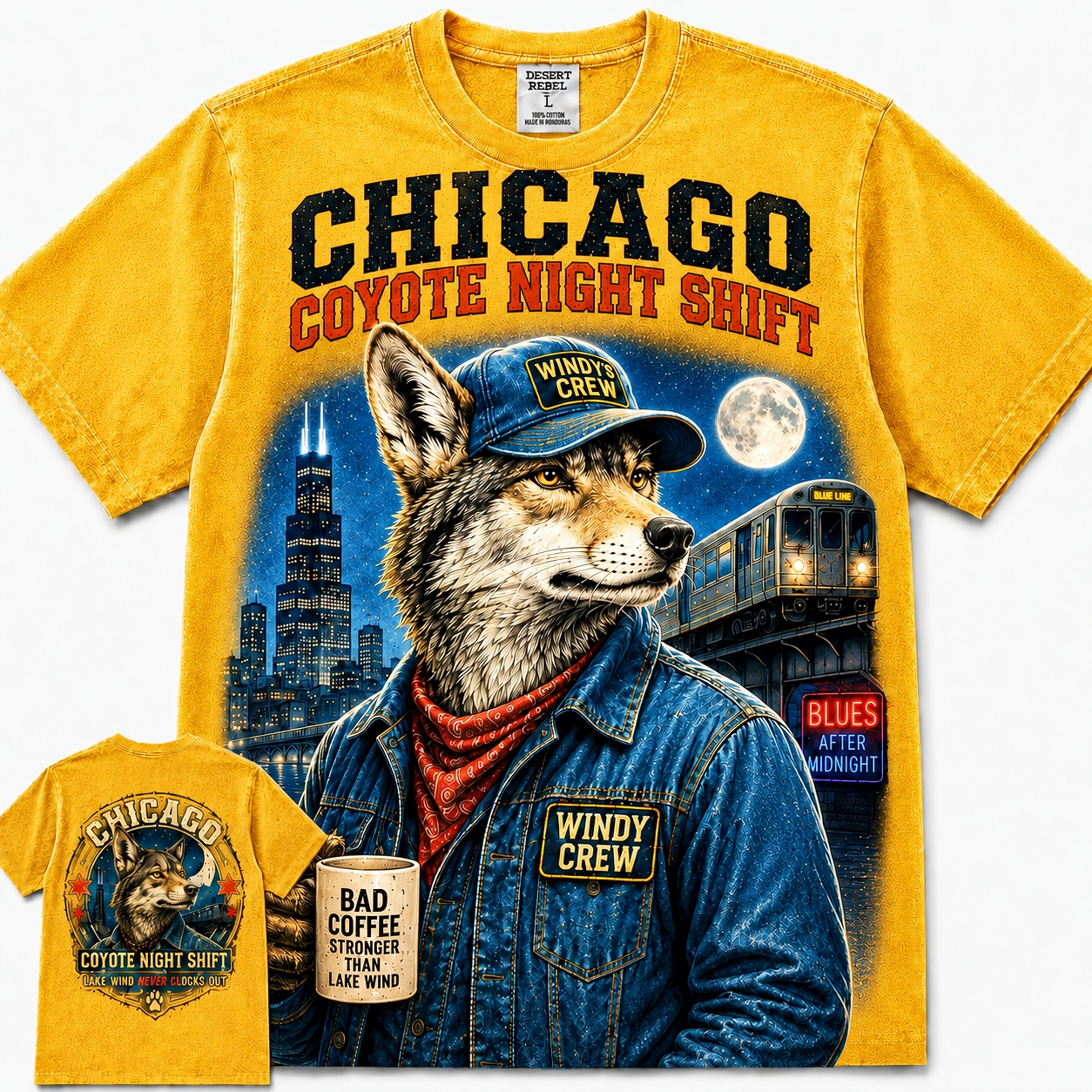 Chicago Coyote Night Shift Tee