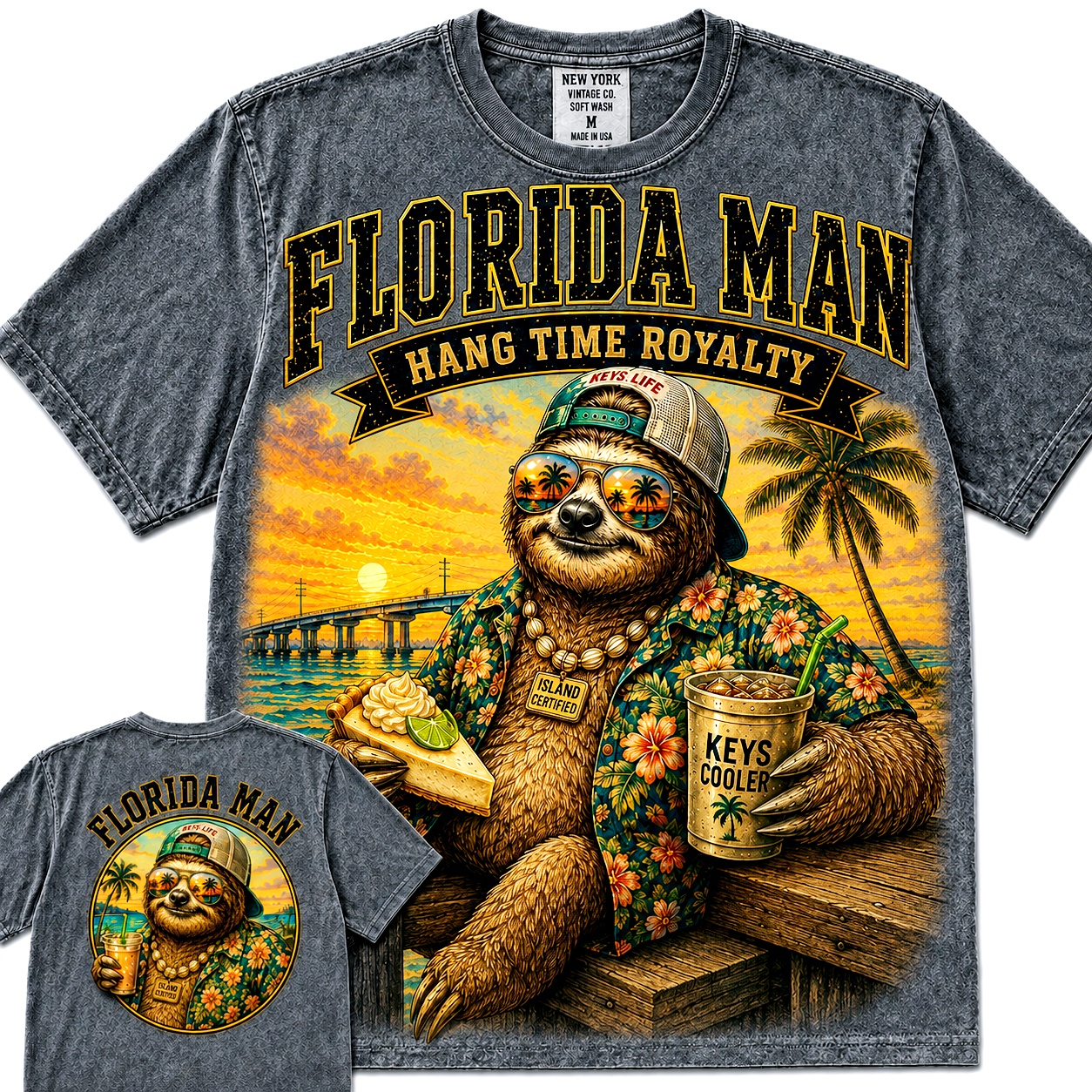 Florida Man Sloth Keys Tee