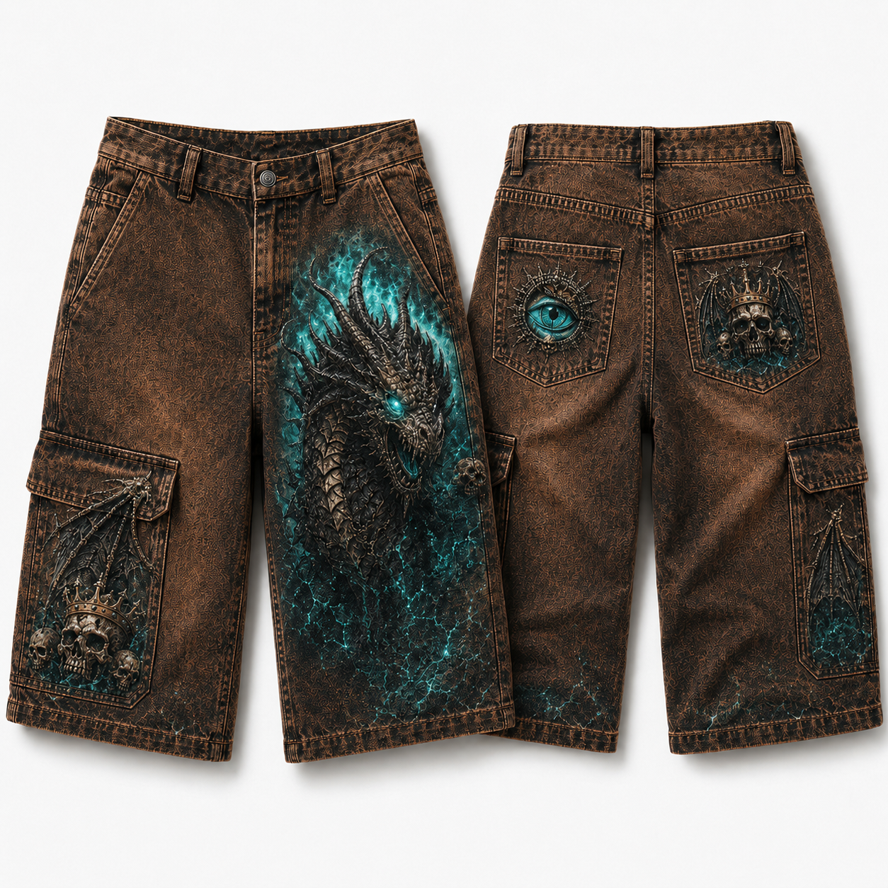 [Copy]Fearless Fortune Dark Dragon Shorts