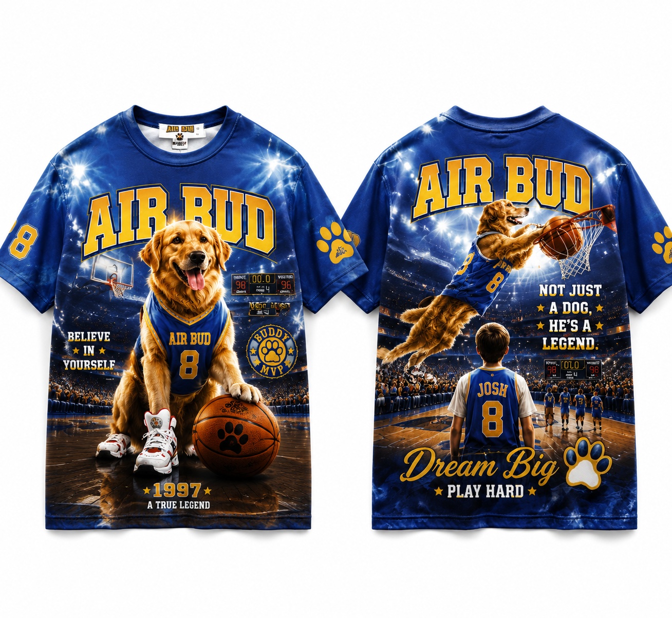 Air Bud Golden Retriever Basketball Legend Tee