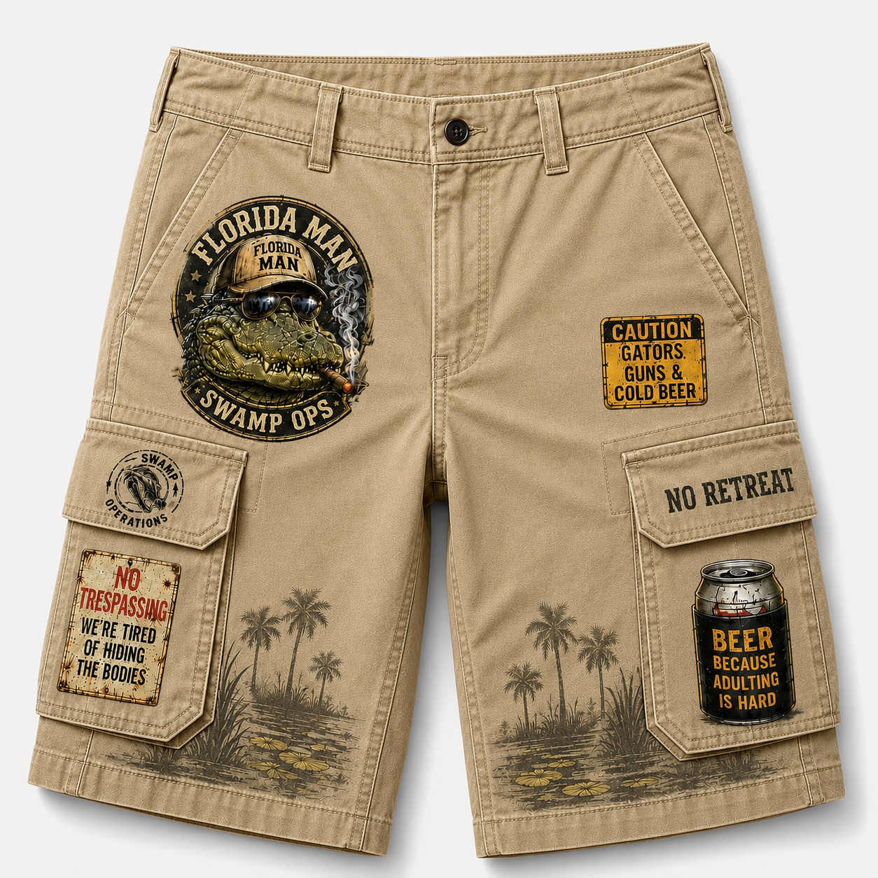 Florida Man Swamp Ops Cargo Shorts