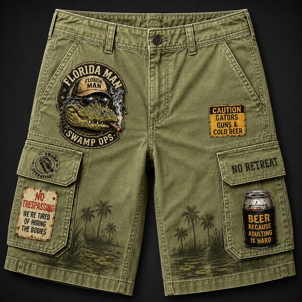 Florida Man Swamp Ops Cargo Shorts